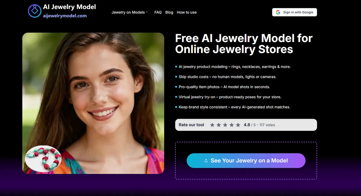 AI Jewelry Model screenshot