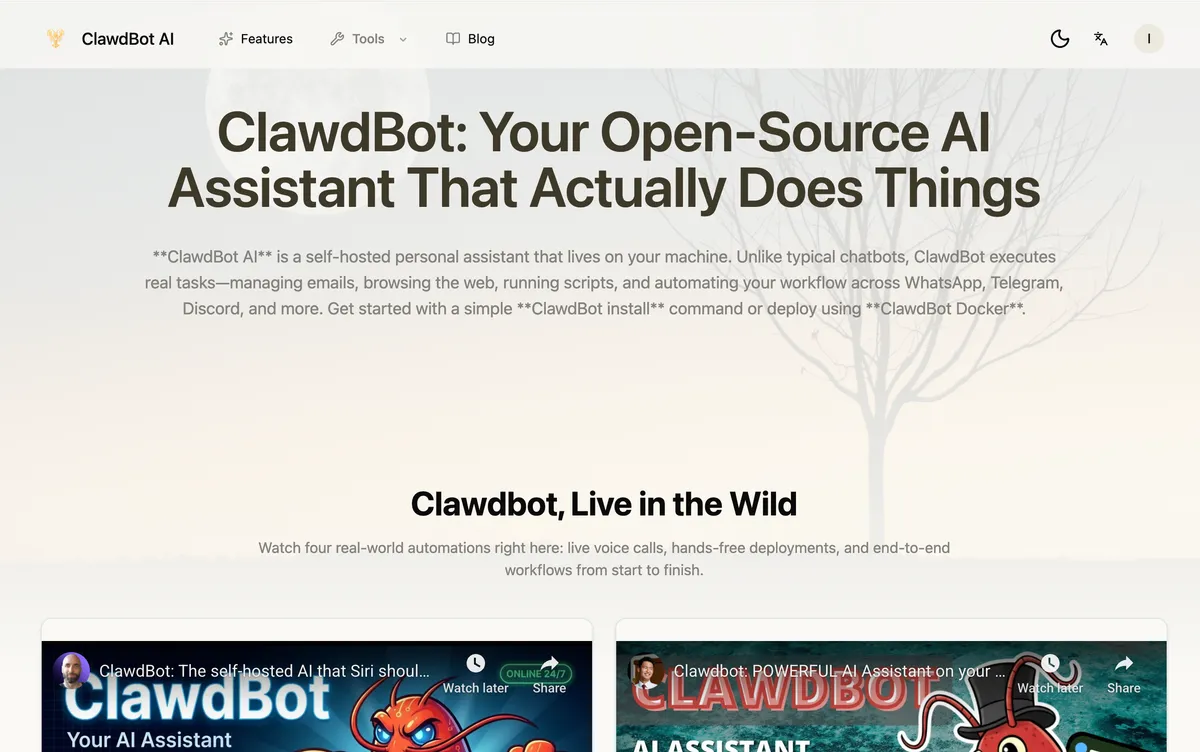 ClawdBot AI screenshot
