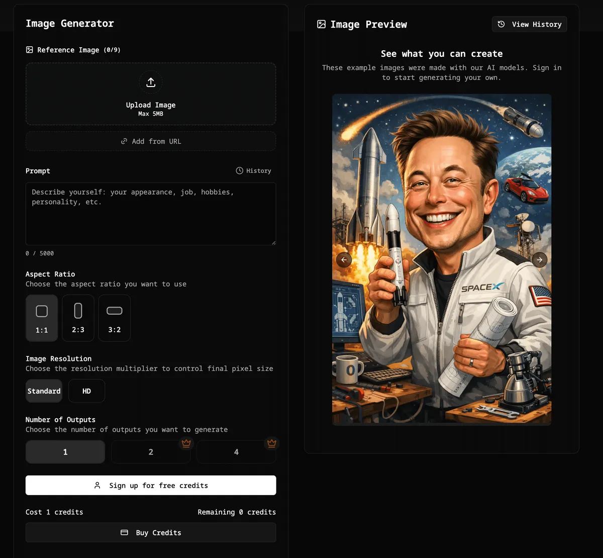 Create a Caricature of Me screenshot