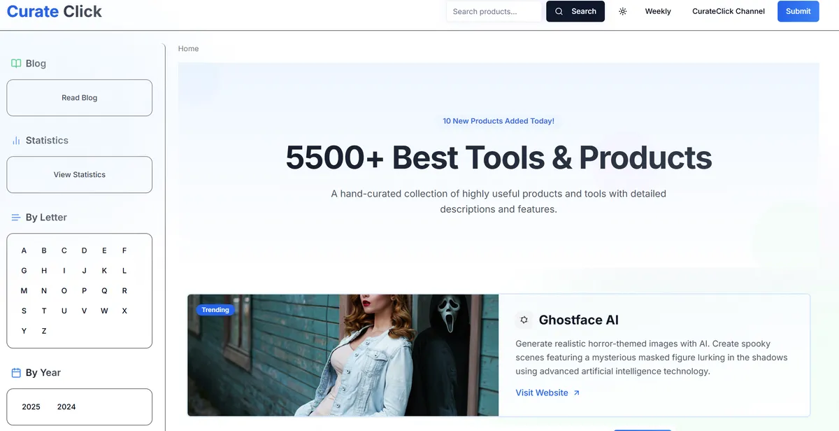 Curate Click screenshot