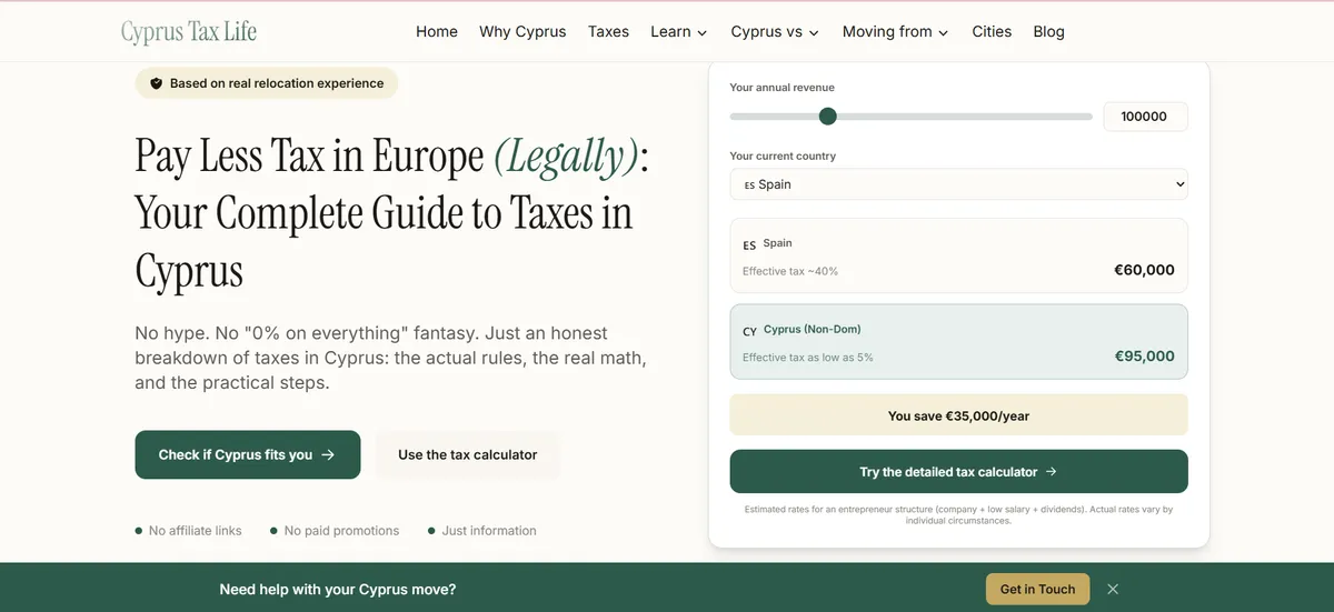 Cyprus Tax Life screenshot