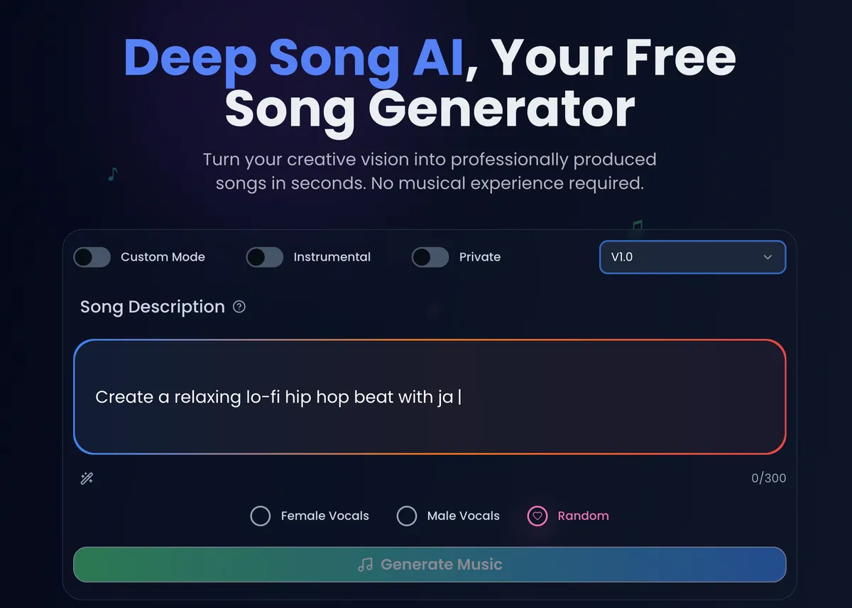 DeepSong AI screenshot
