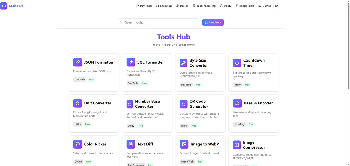 dev tools hub screenshot