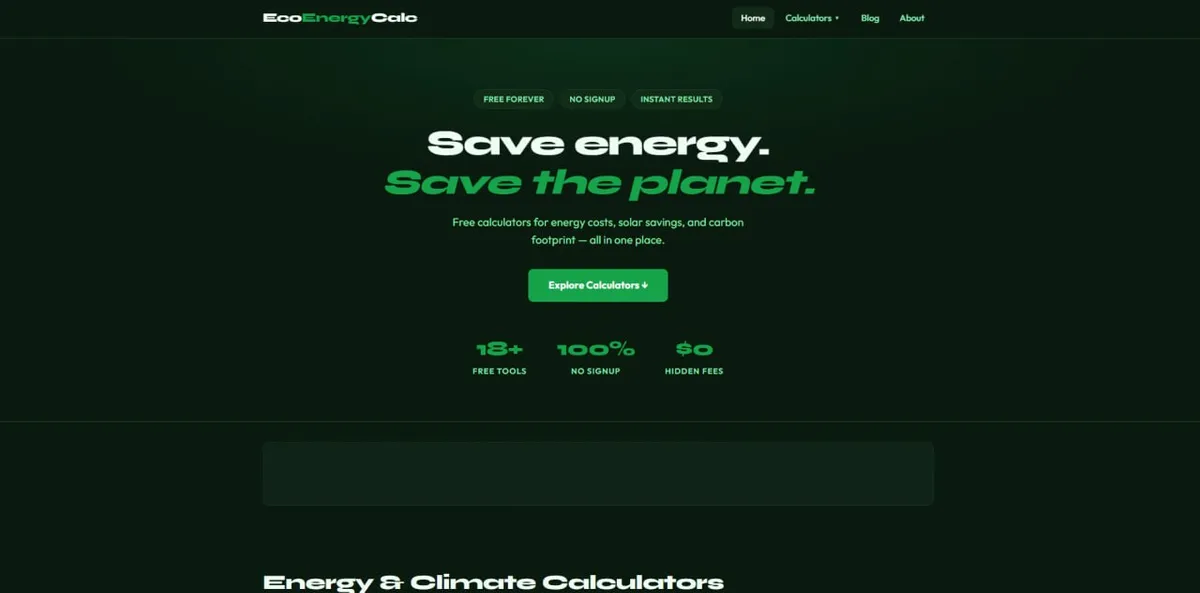 EcoEnergyCalc screenshot