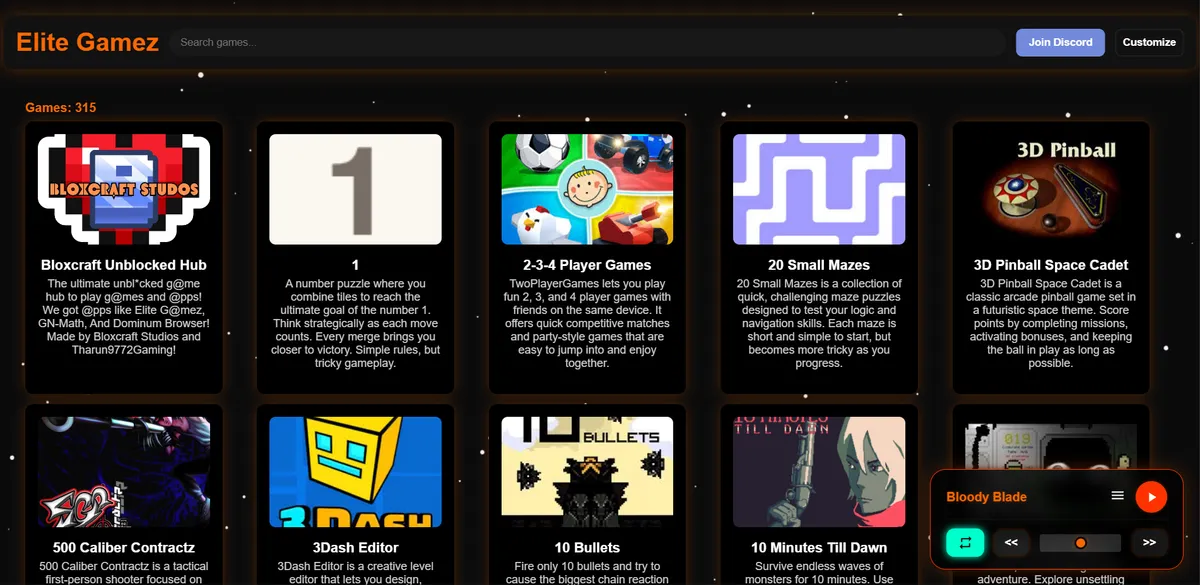 Elite Gamez screenshot