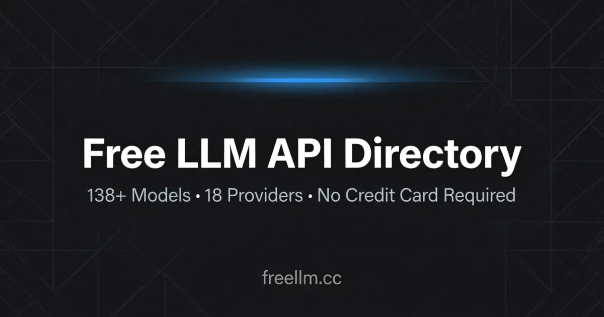freellm-hub,free llm api screenshot