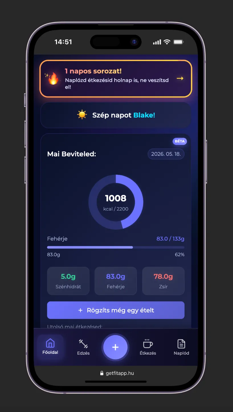 GetFIT App - Legjobb Kalóriaszámláló screenshot