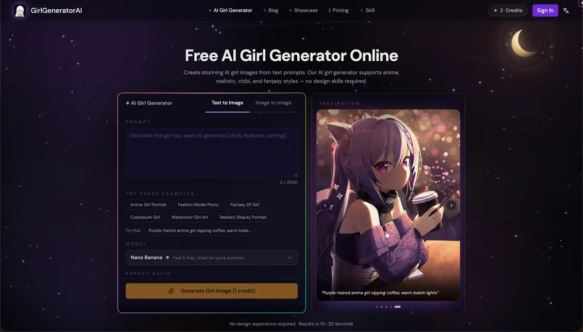 GirlGeneratorAI screenshot