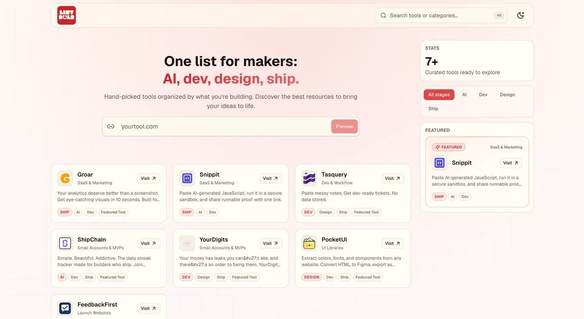 List Bulb screenshot