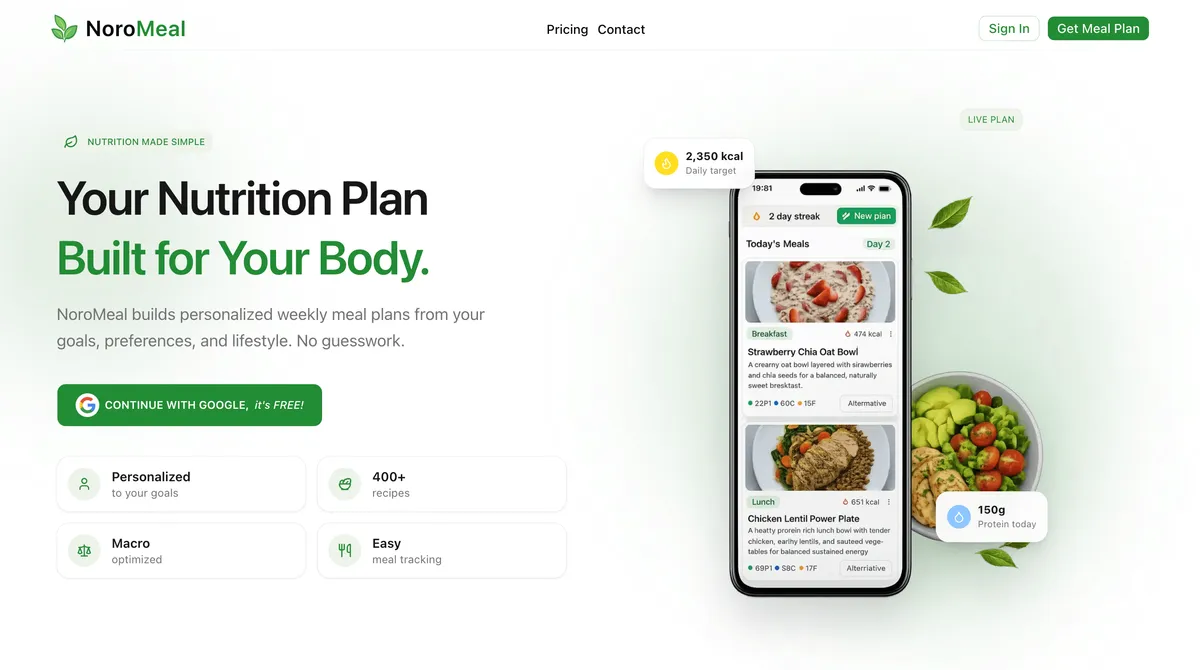 NoroMeal screenshot