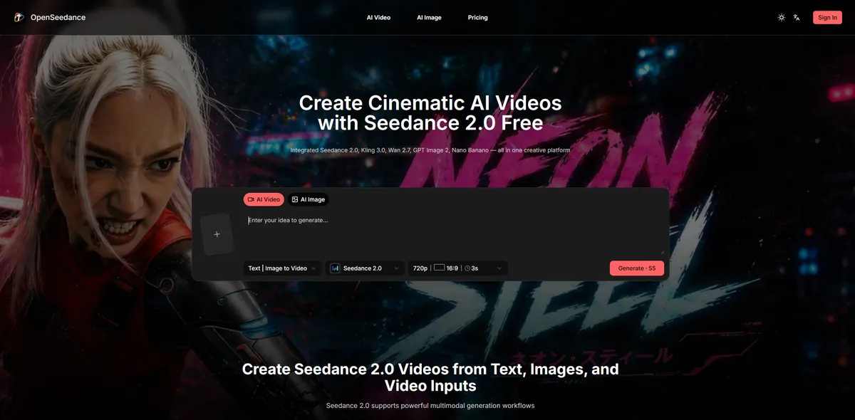 Openseedance screenshot