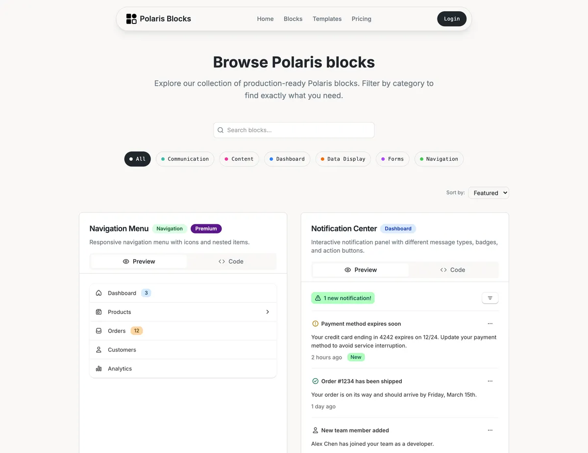 Polaris Blocks screenshot