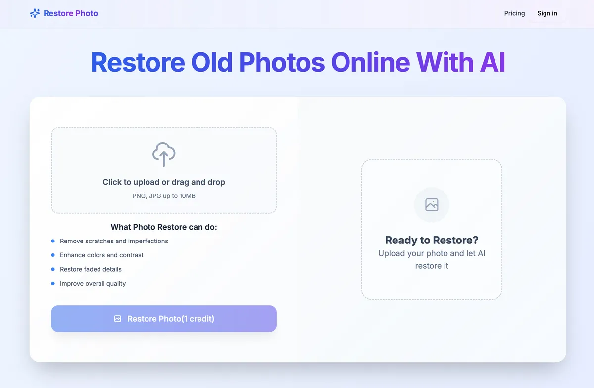 Restore Old Photos With AI screenshot