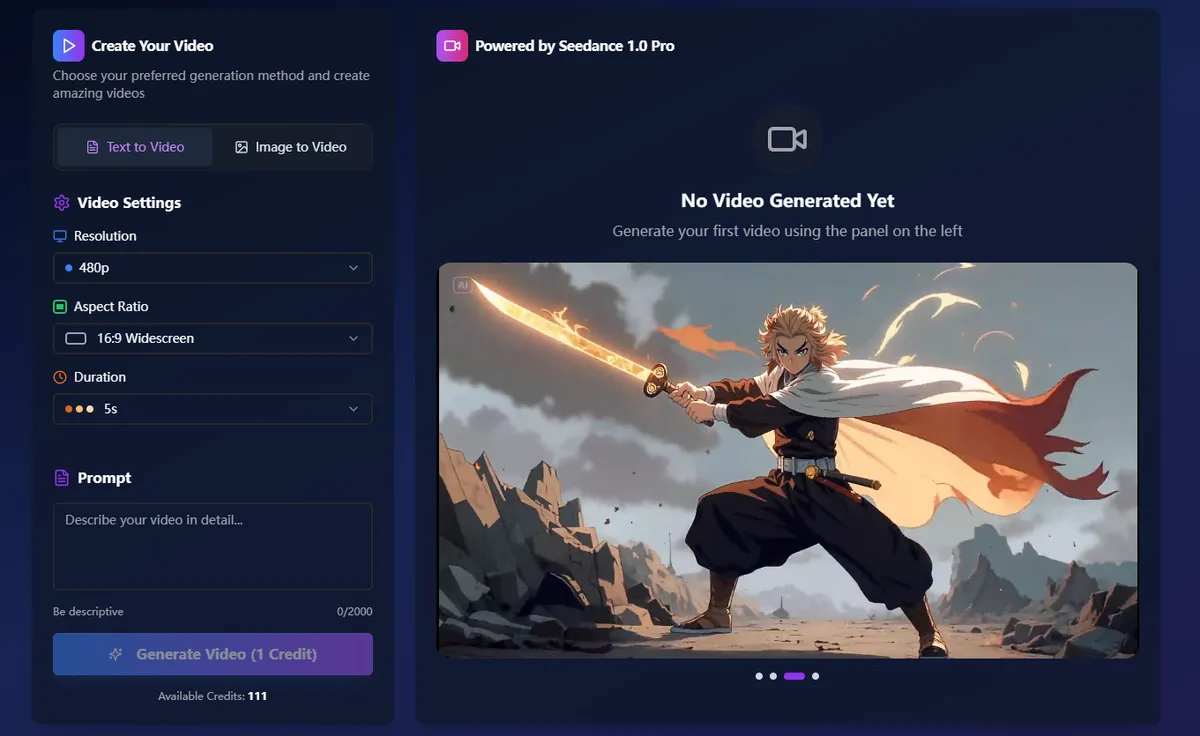 Seedance screenshot