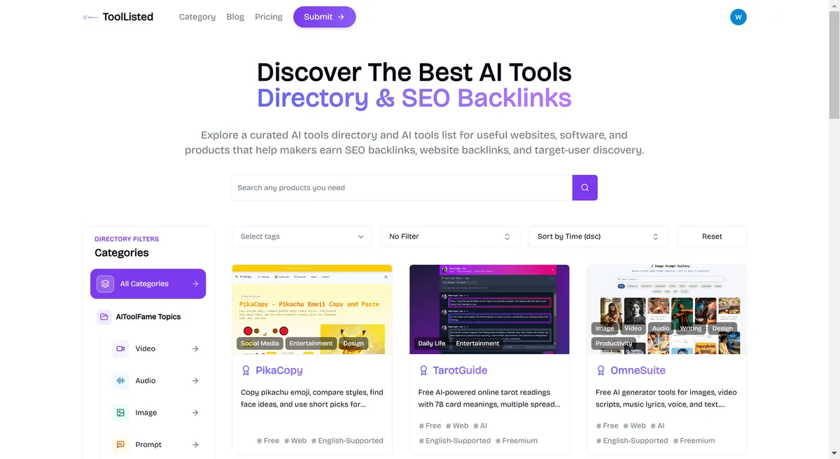 ToolListed screenshot