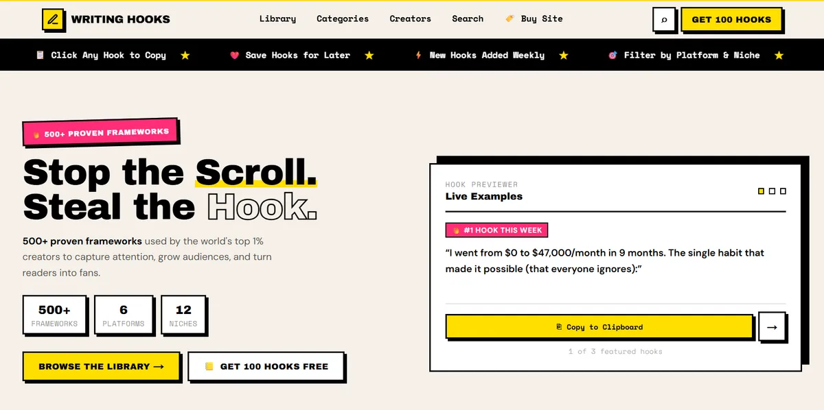 Writing Hooks screenshot